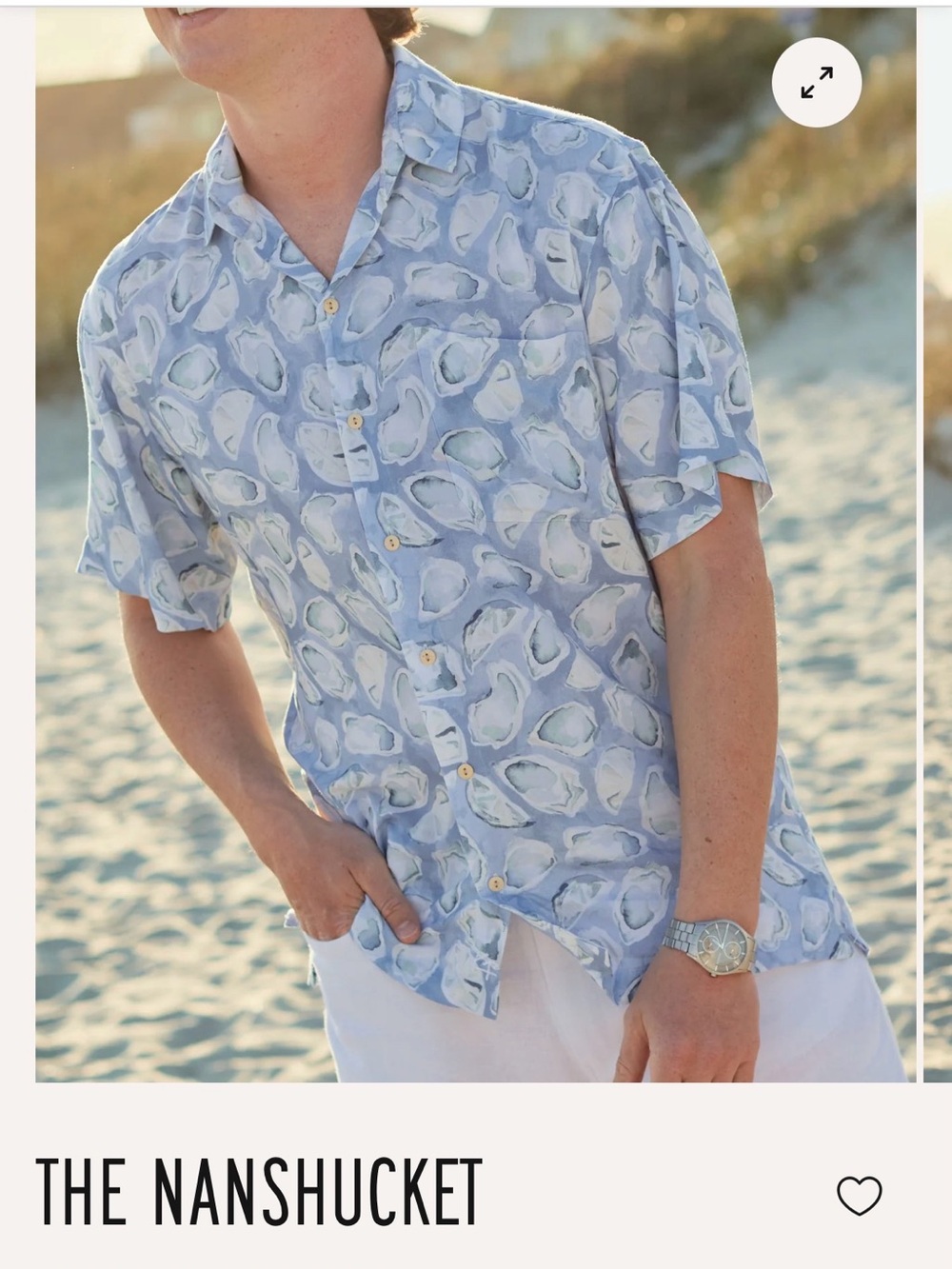 Kenny Flowers Light Blue & White Oyster-Print Short-Sleeve Button-Down Shirt